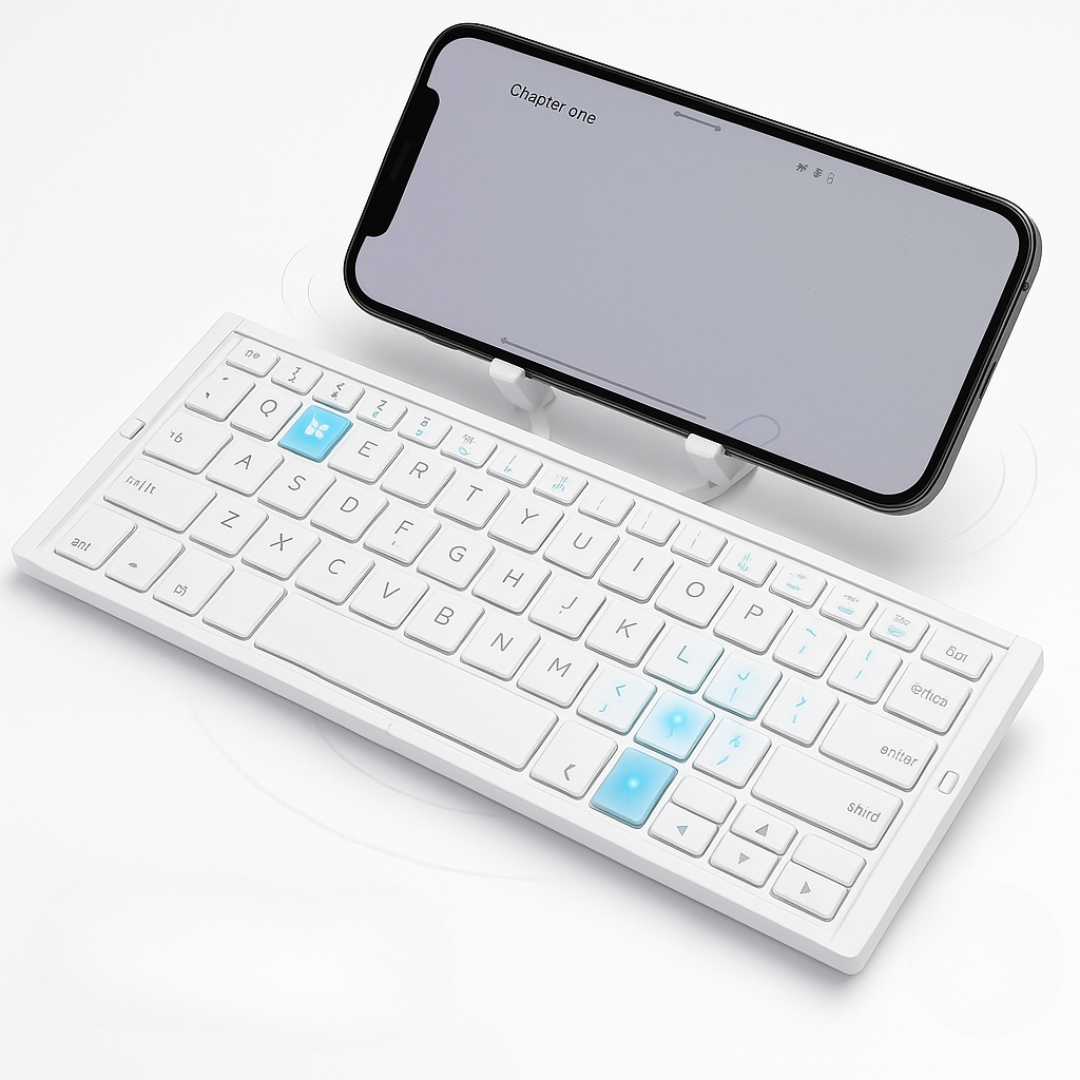 Bluetooth-tastatur med stander til tablet-enheder