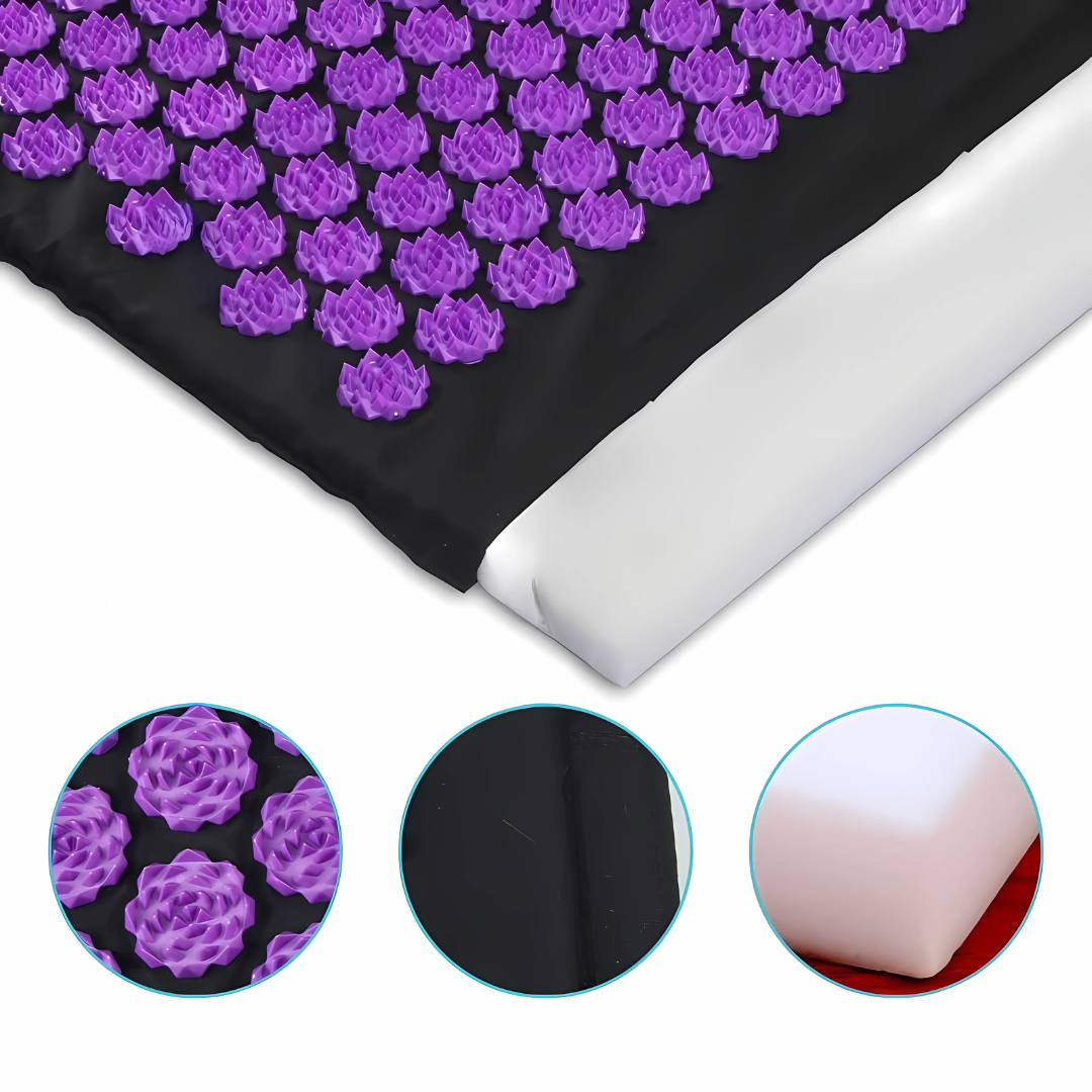 Yogamåtte med akupressur massagepigger