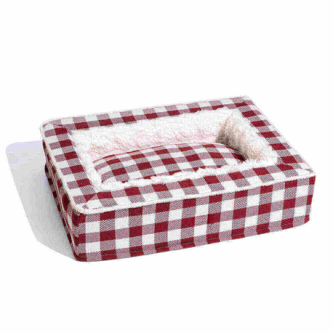 Hundeseng med skumstøtte og blødt for
