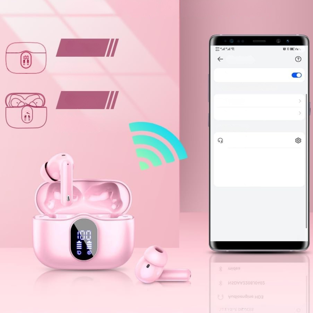 Trådløse Bluetooth Støjreducerende Øretelefoner