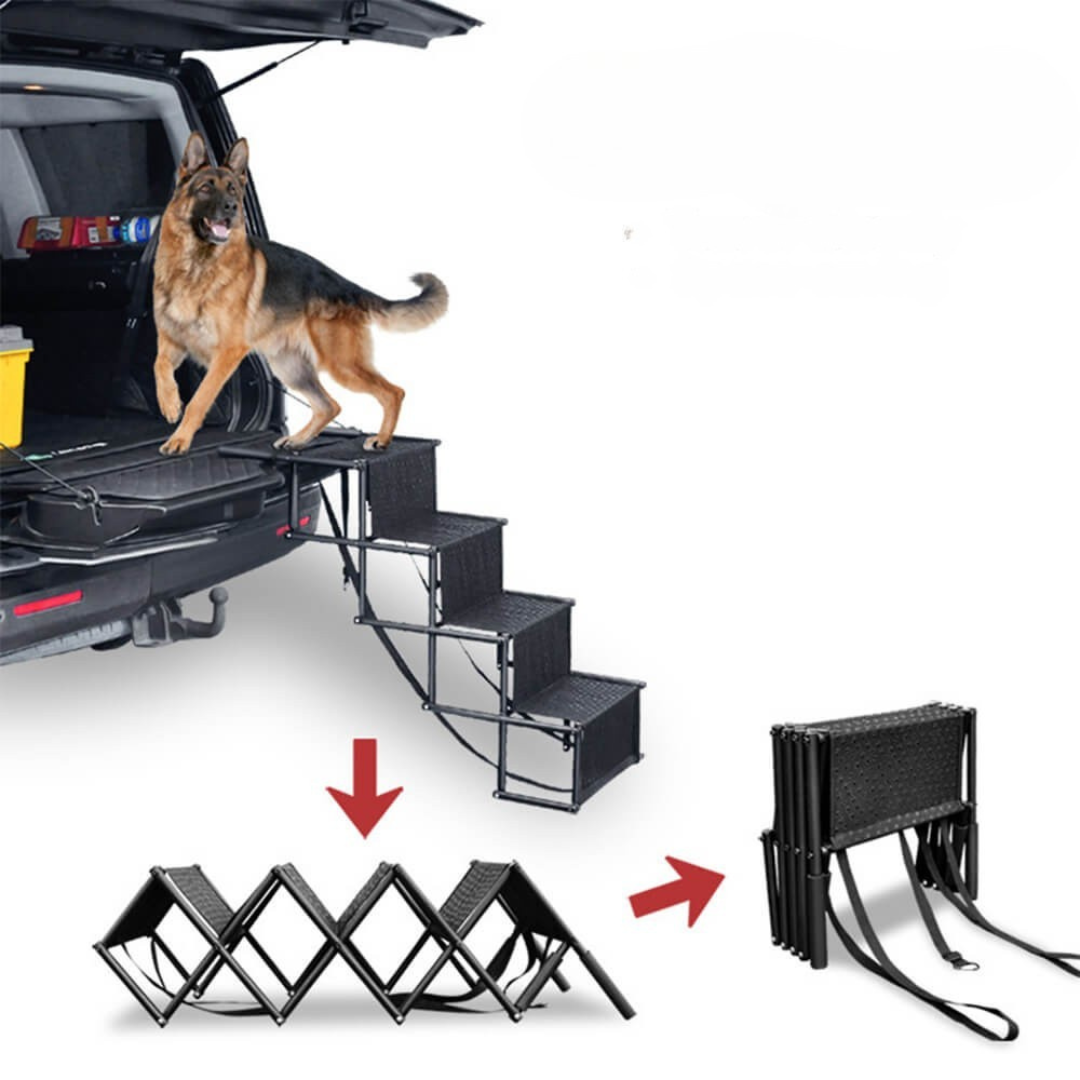 Hundetrin foldbar skridsikker bilrampe trapper