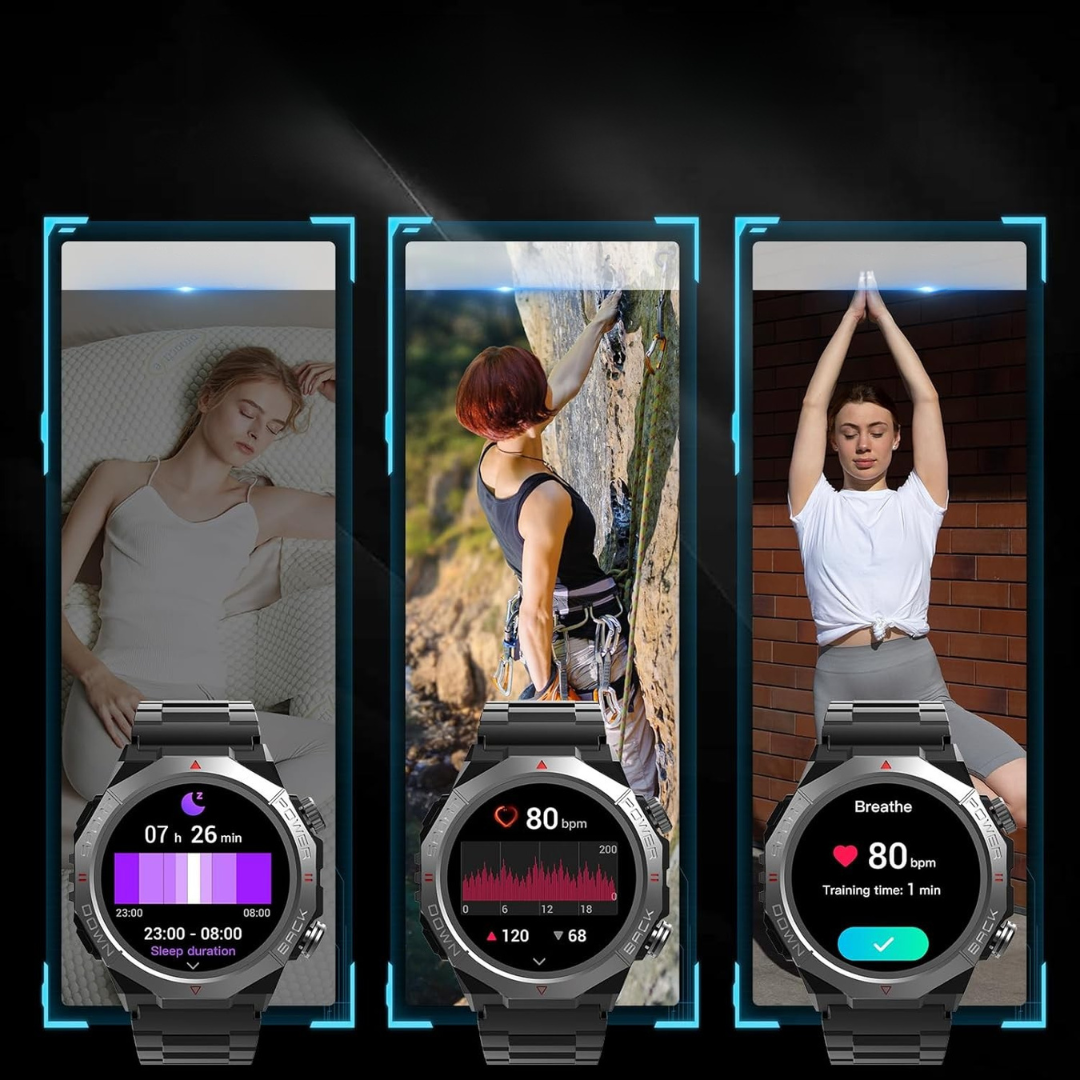 Smart Watch Rugged Fitness Tracker Bluetooth