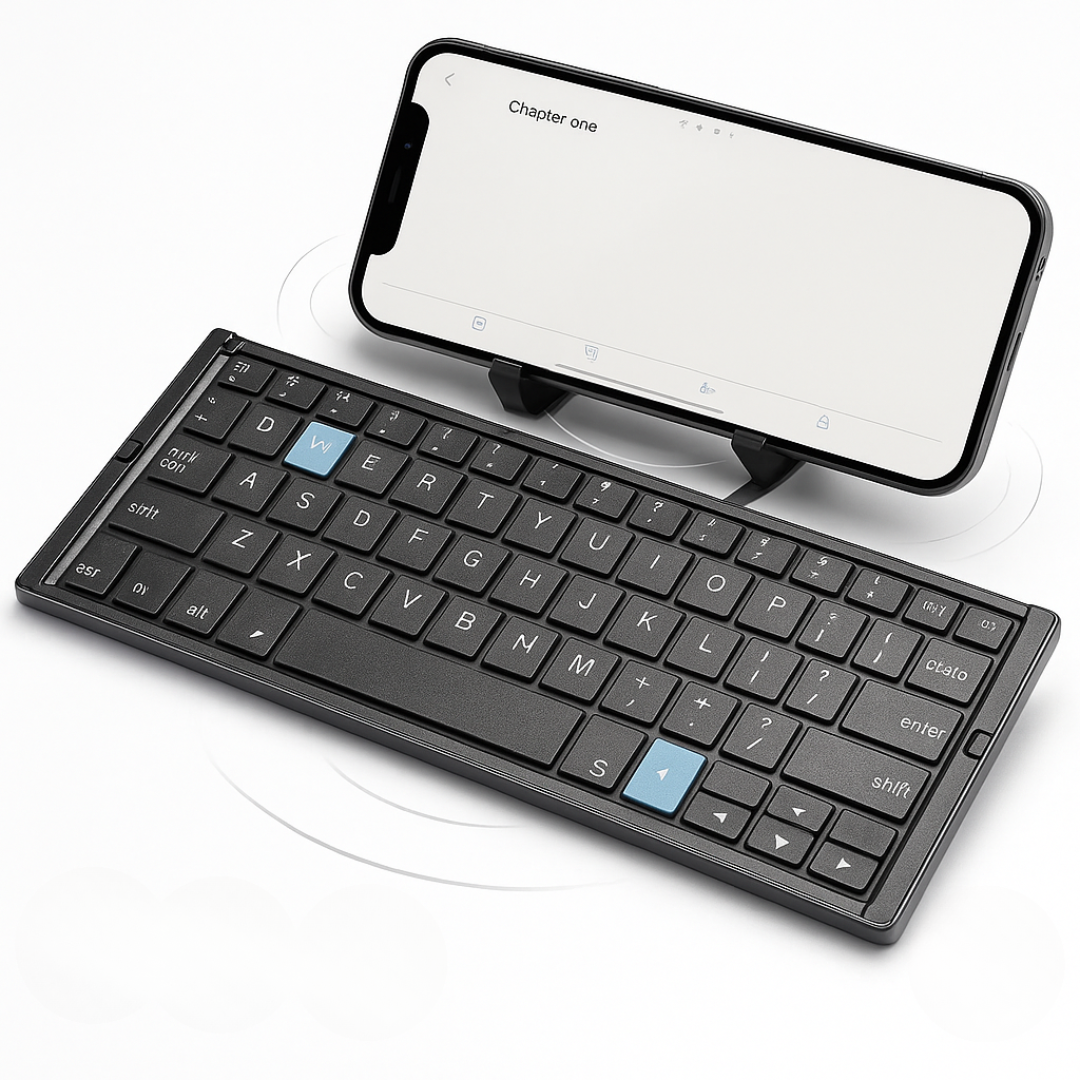 Bluetooth-tastatur med stander til tablet-enheder