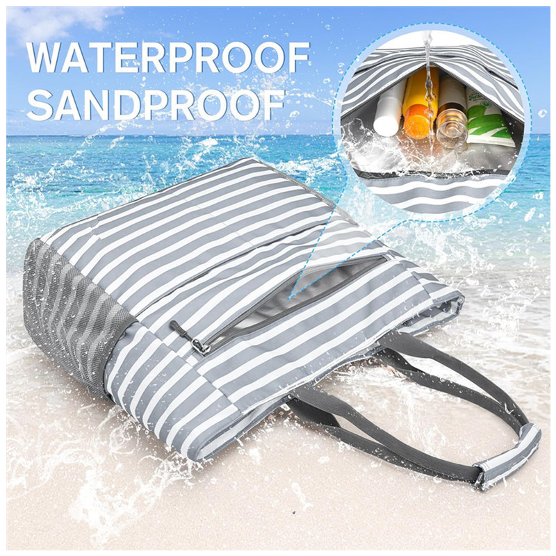 ビーチバッグ 防水 大型 折りたたみトート