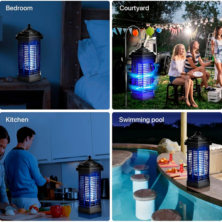 ZapGuard Pro | Électrocuteur d'insectes haute tension pour usage extérieur