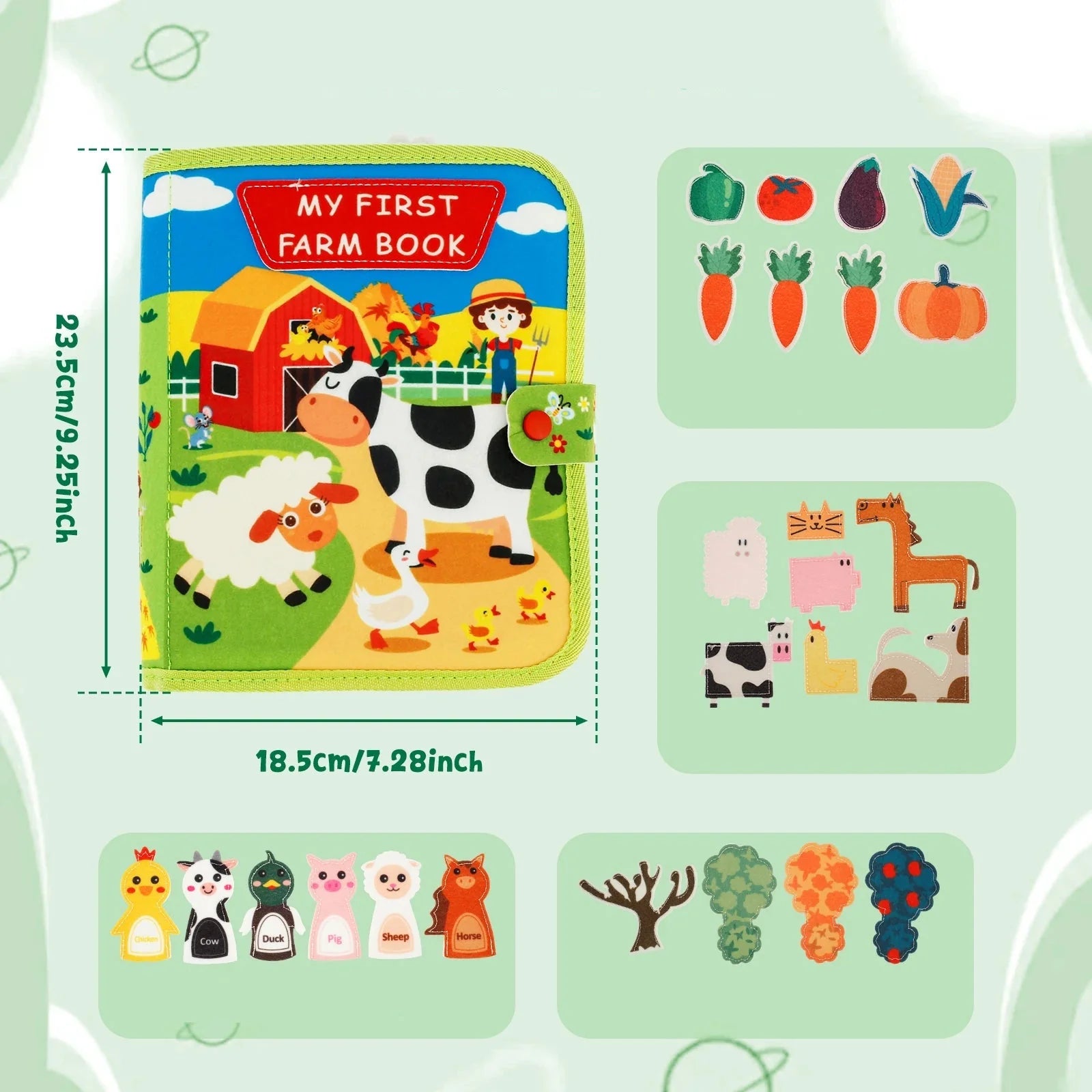 Livre éducatif pour enfants Animaux de la ferme interactifs