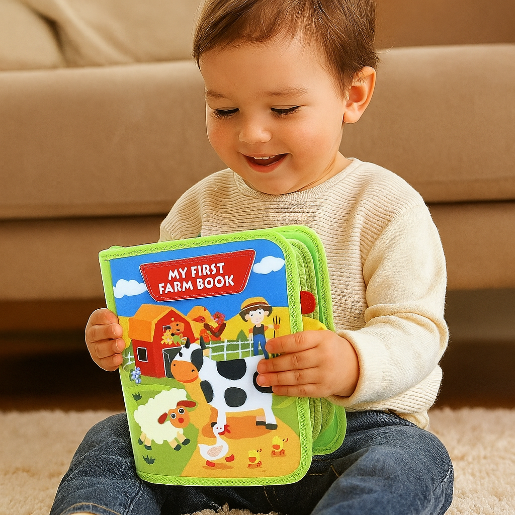 Livre éducatif pour enfants Animaux de la ferme interactifs