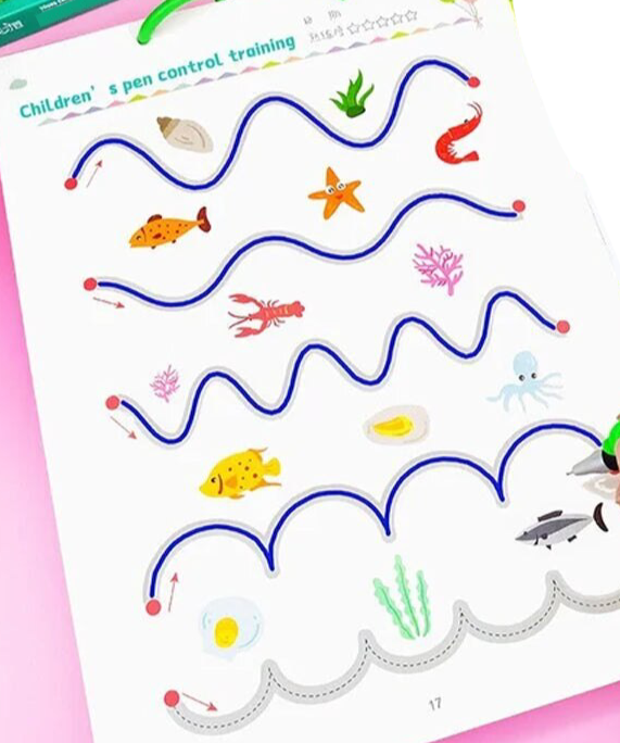 Cahier réutilisable d'apprentissage de l'écriture pour enfants