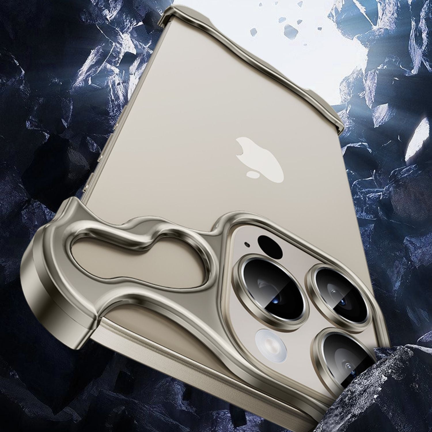 iPhone-etui klart minimalistisk metal kant design