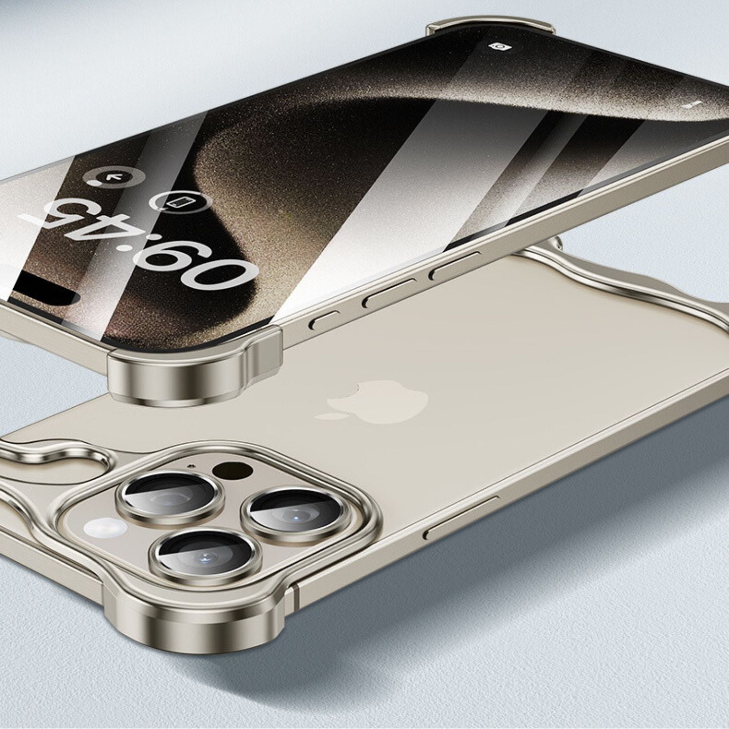 iPhone-etui klart minimalistisk metal kant design
