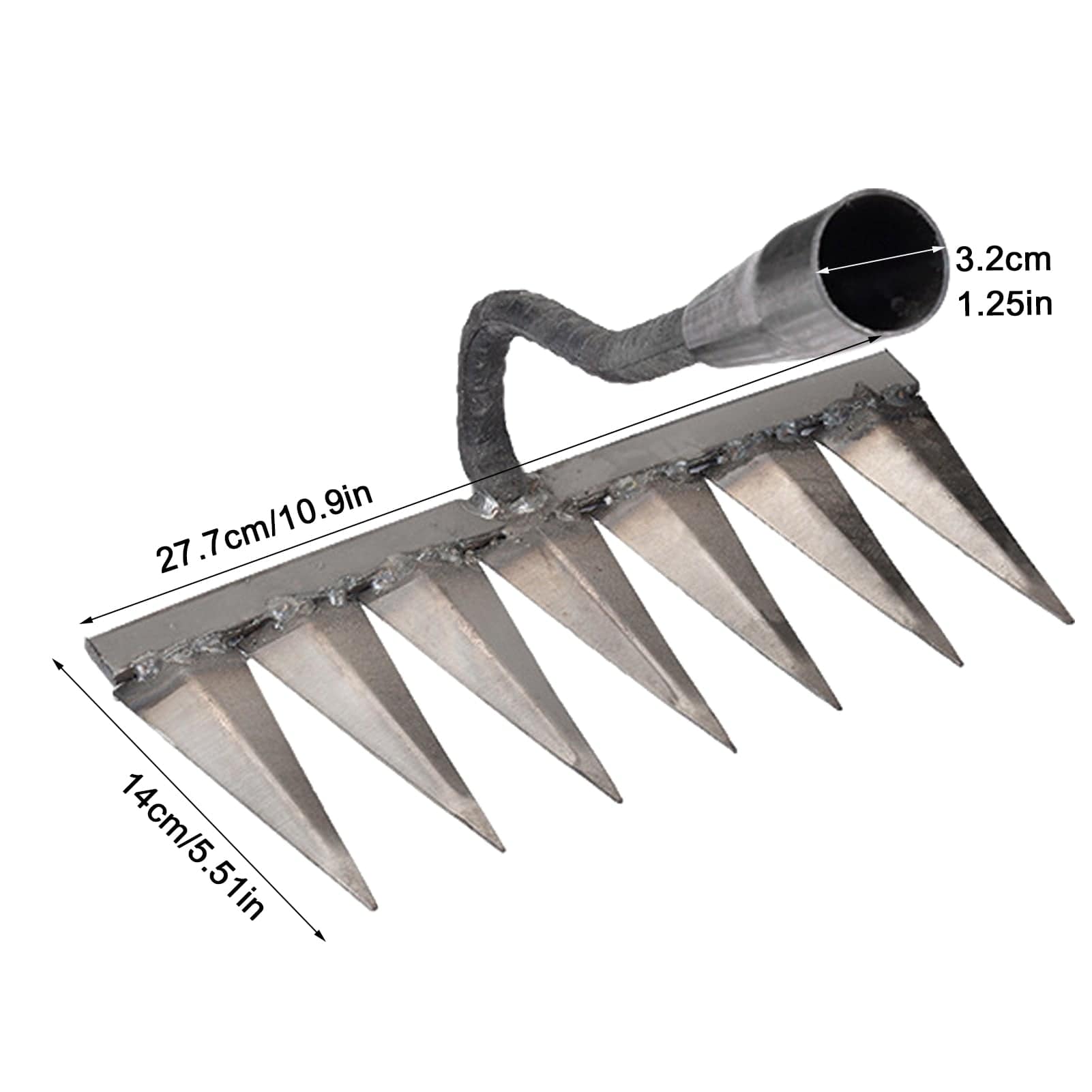 RootRake Pro | Râteau de jardin robuste pour l'aménagement paysager