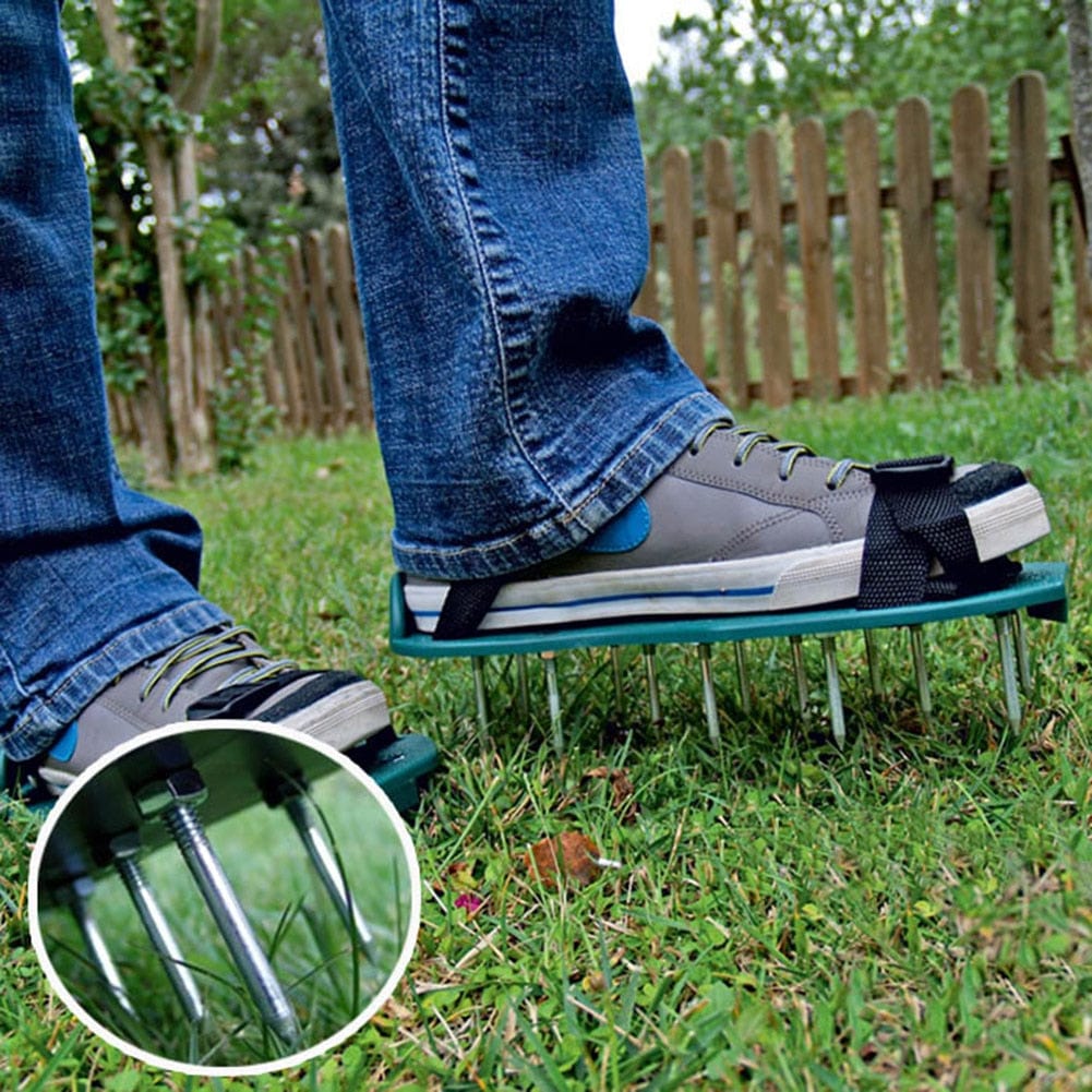 Chaussures aérateur de pelouse | Chaussures de jardinage à pointes pour une pelouse saine