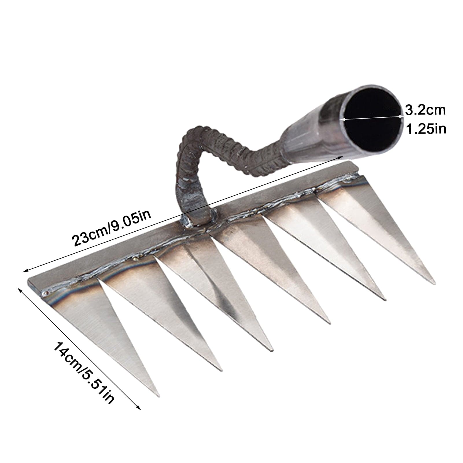 RootRake Pro | Râteau de jardin robuste pour l'aménagement paysager