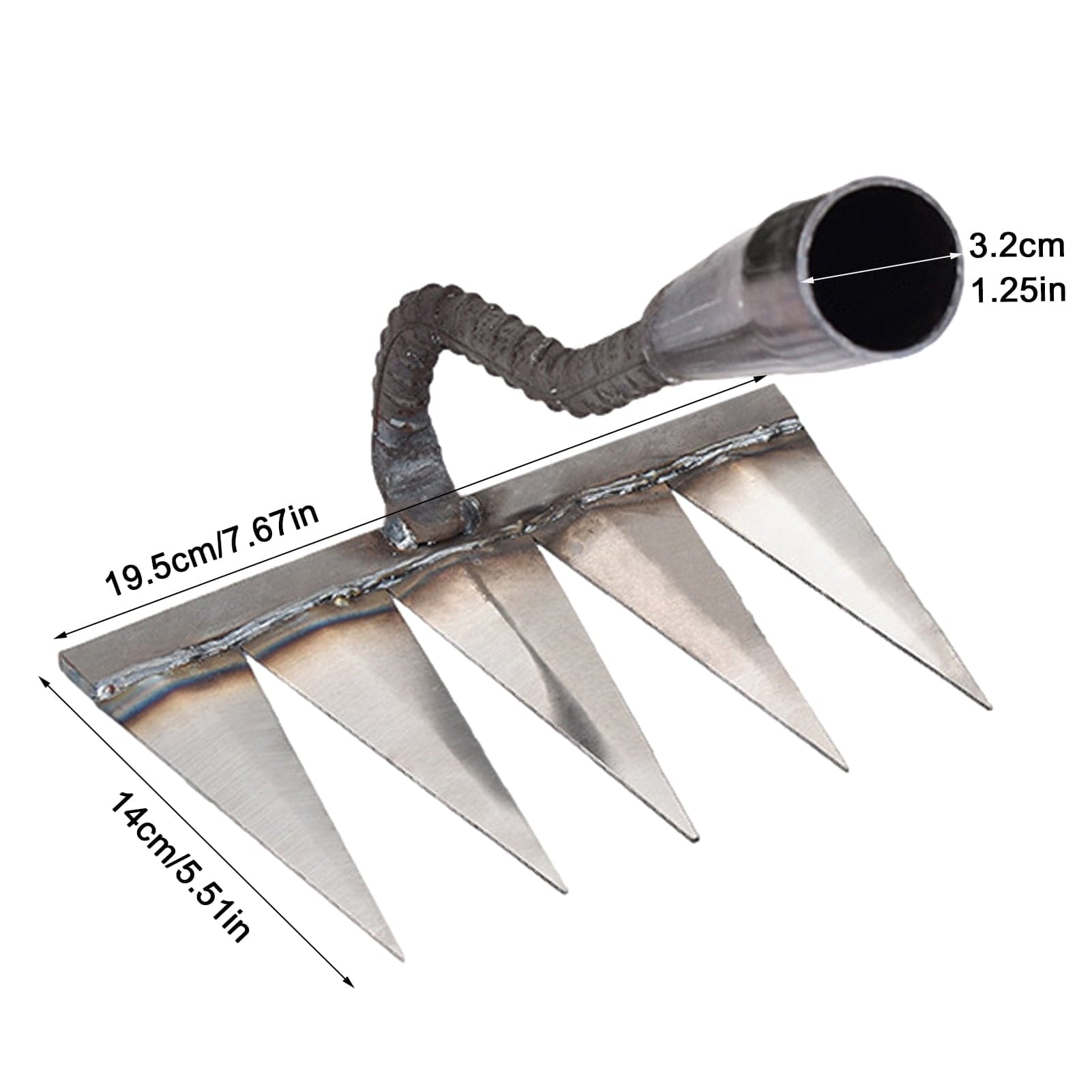 RootRake Pro | Râteau de jardin robuste pour l'aménagement paysager