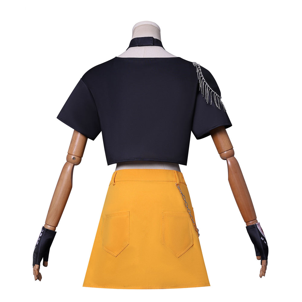 Kids Adults Pop Idol Costume Pop Star Cosplay Outfit Shirt Skirt and Accessories for Halloween Carnival - Image 4