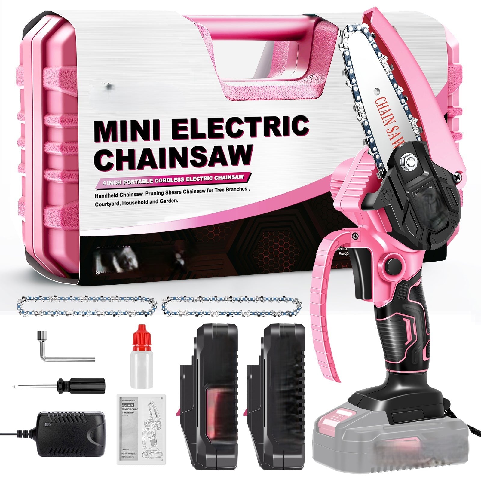 Electric Chainsaw Cordless Lightweight for Pruning