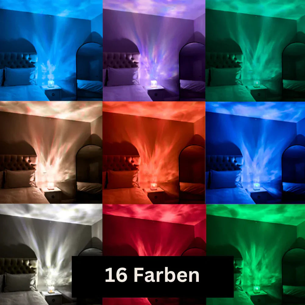 LED stemningslampe med farveskiftende glas