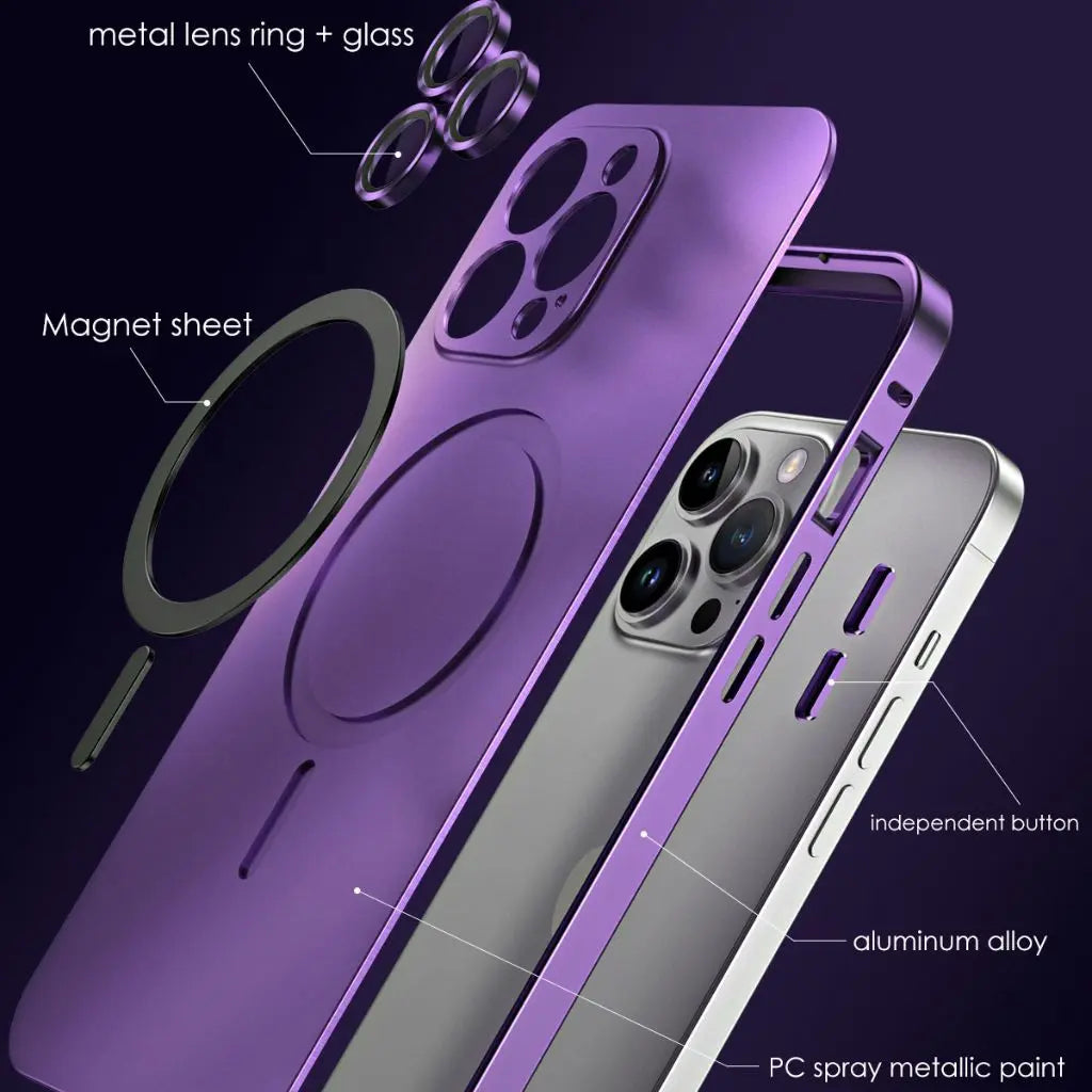 Boîtier métallique magnétique | Protection élégante pour iPhone