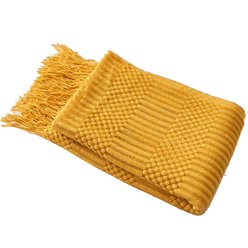 Tæppe Strikket Sofa Tæppe Skandinavisk Stil