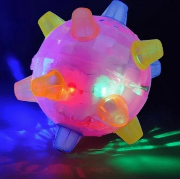 Hundelegetøj LED Hoppe Interaktiv Bold Gummi