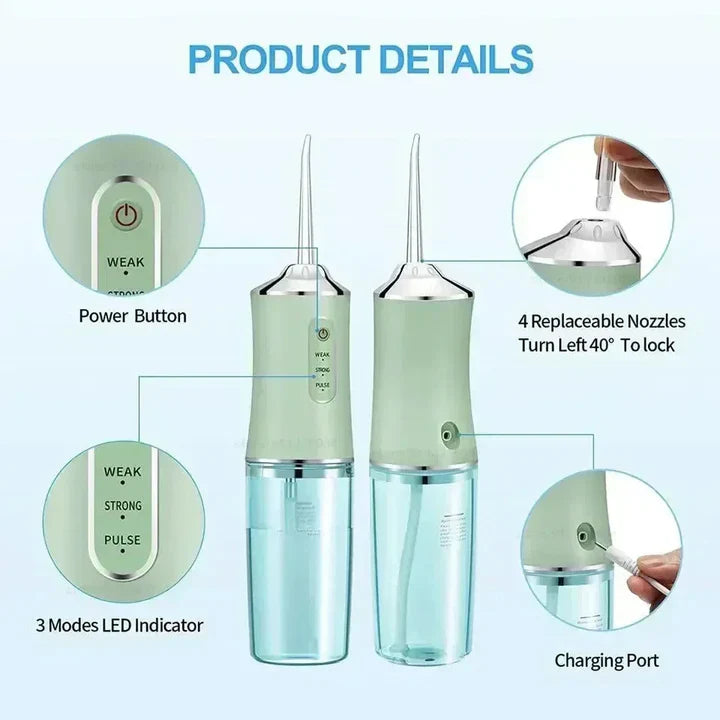 Idropulsore Ricaricabile Portatile Pulitore Dentale