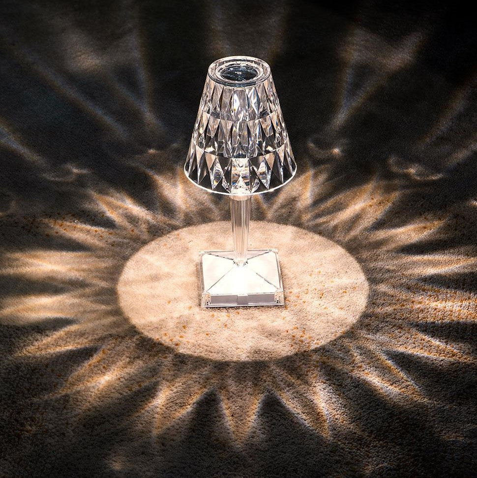 Bordlampe Krystal Akryl Touch Genopladelig