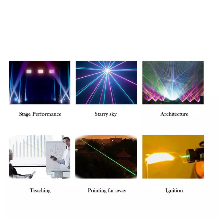 Laserpointer Genopladelig Rød Multifunktionel Lommelygte Sæt