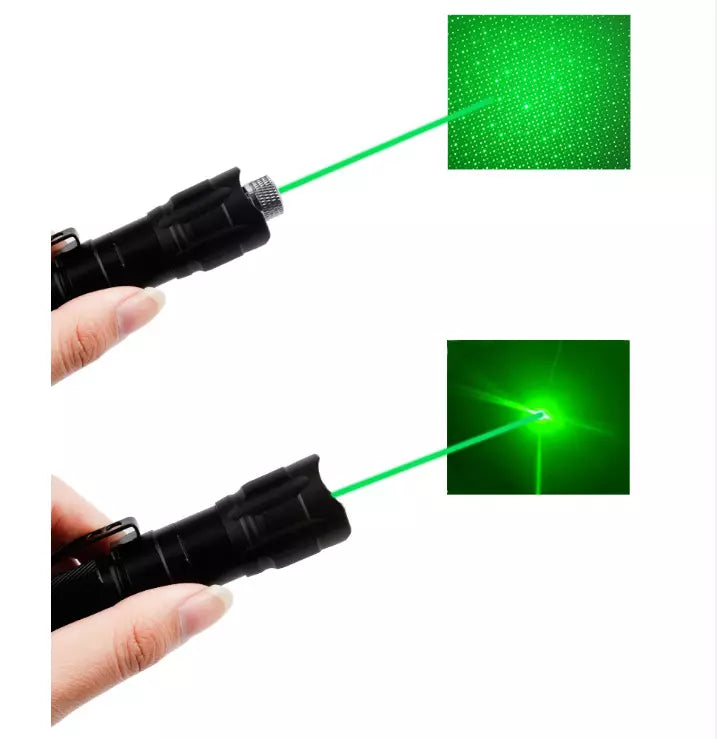 Laserpegepind Genopladelig Grøn Langdistance Lommelygte