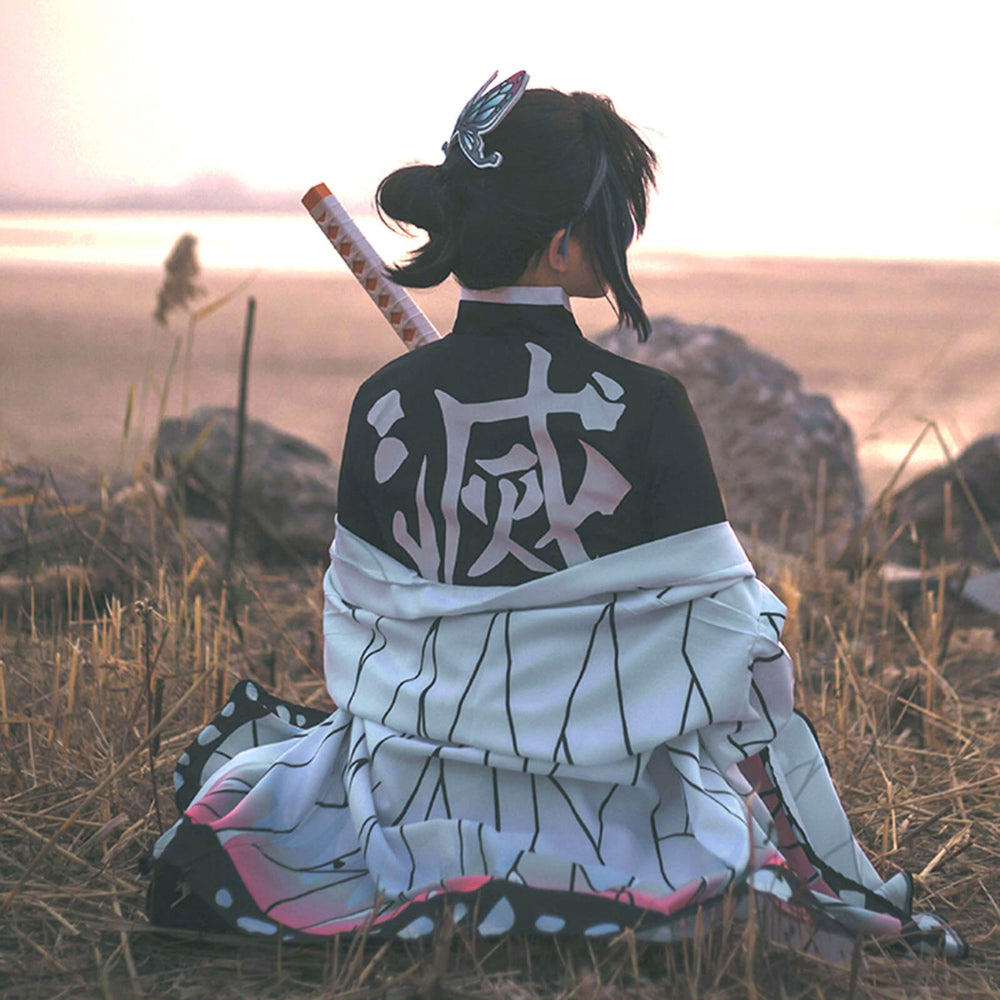 Shinobu Kocho Costume Halloween Shinobu Cosplay Outfit Full Set - Image 5