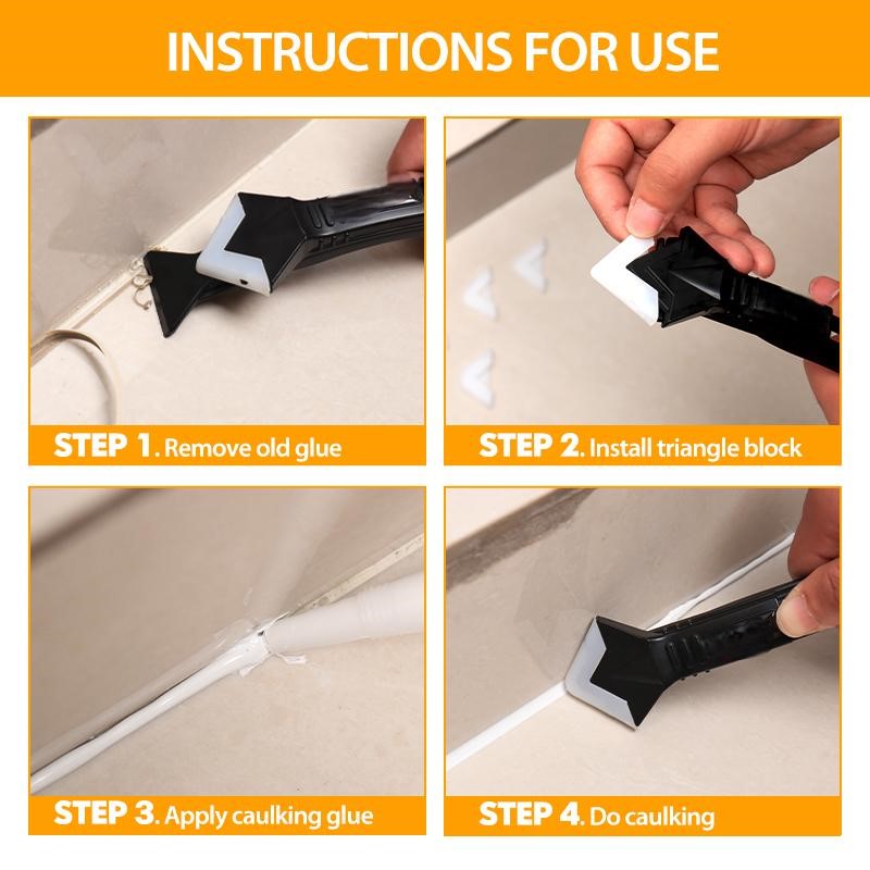 Kit d'outils de calfeutrage pour le retrait du mastic silicone
