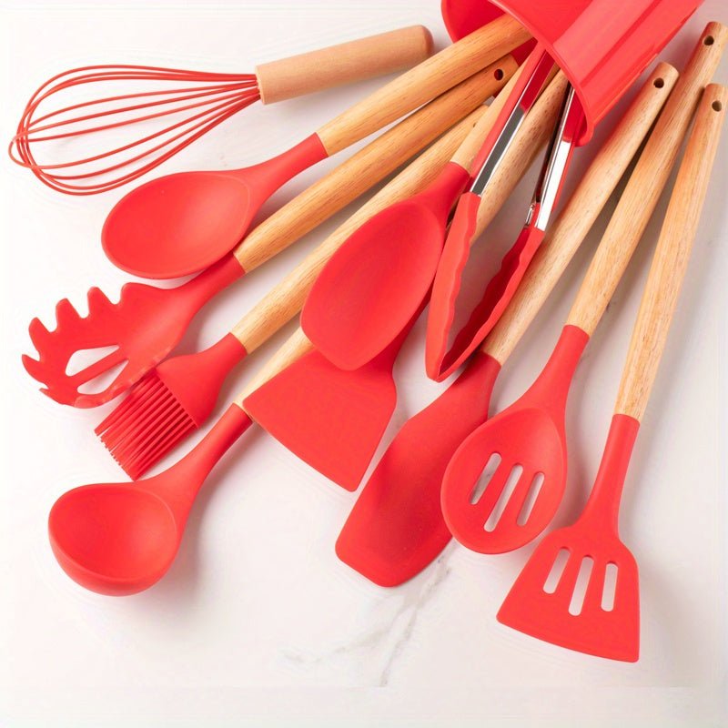 Køkkenredskabssæt silikone non-stick madlavningsværktøj