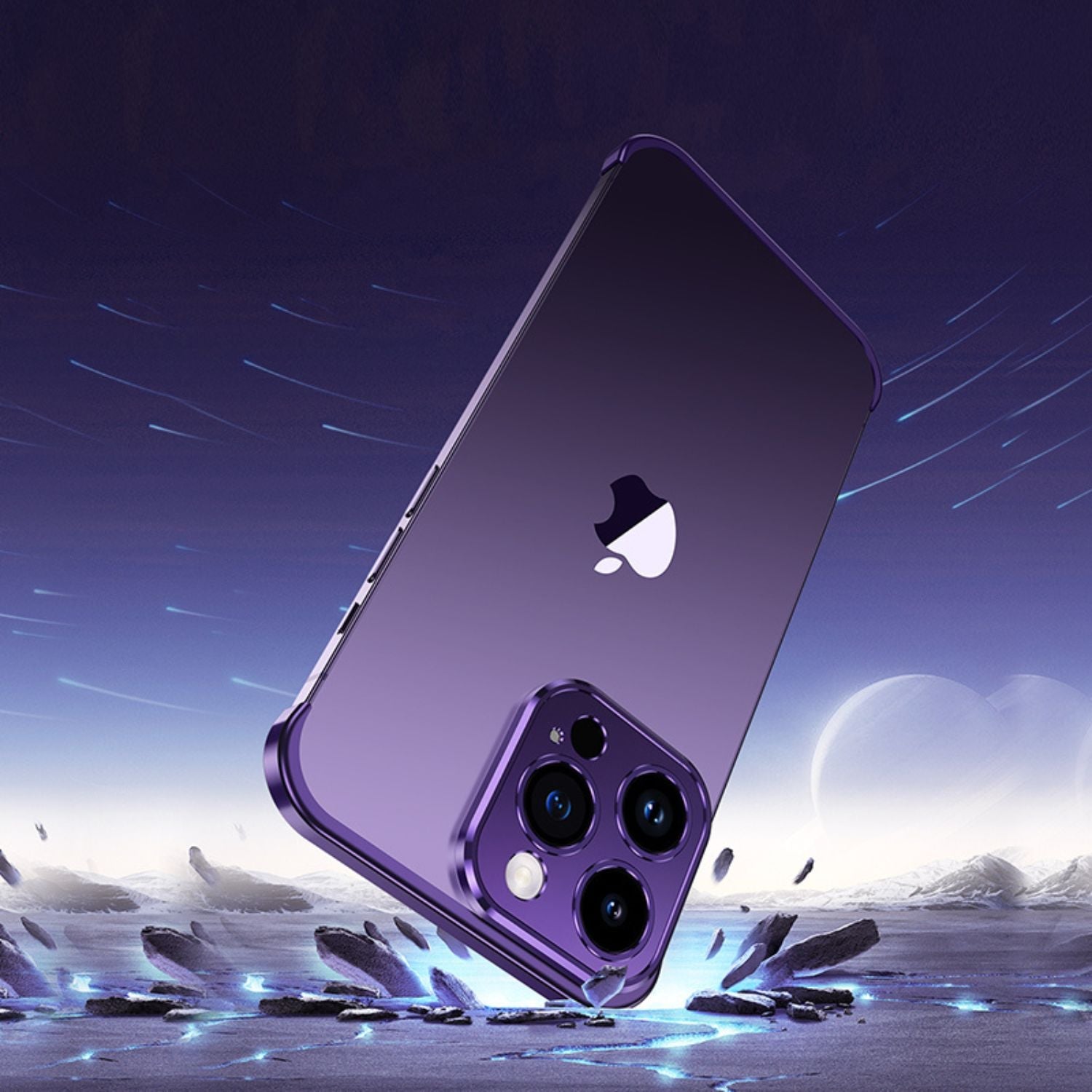 Telefoncover minimalistisk slank beskyttende metalcover