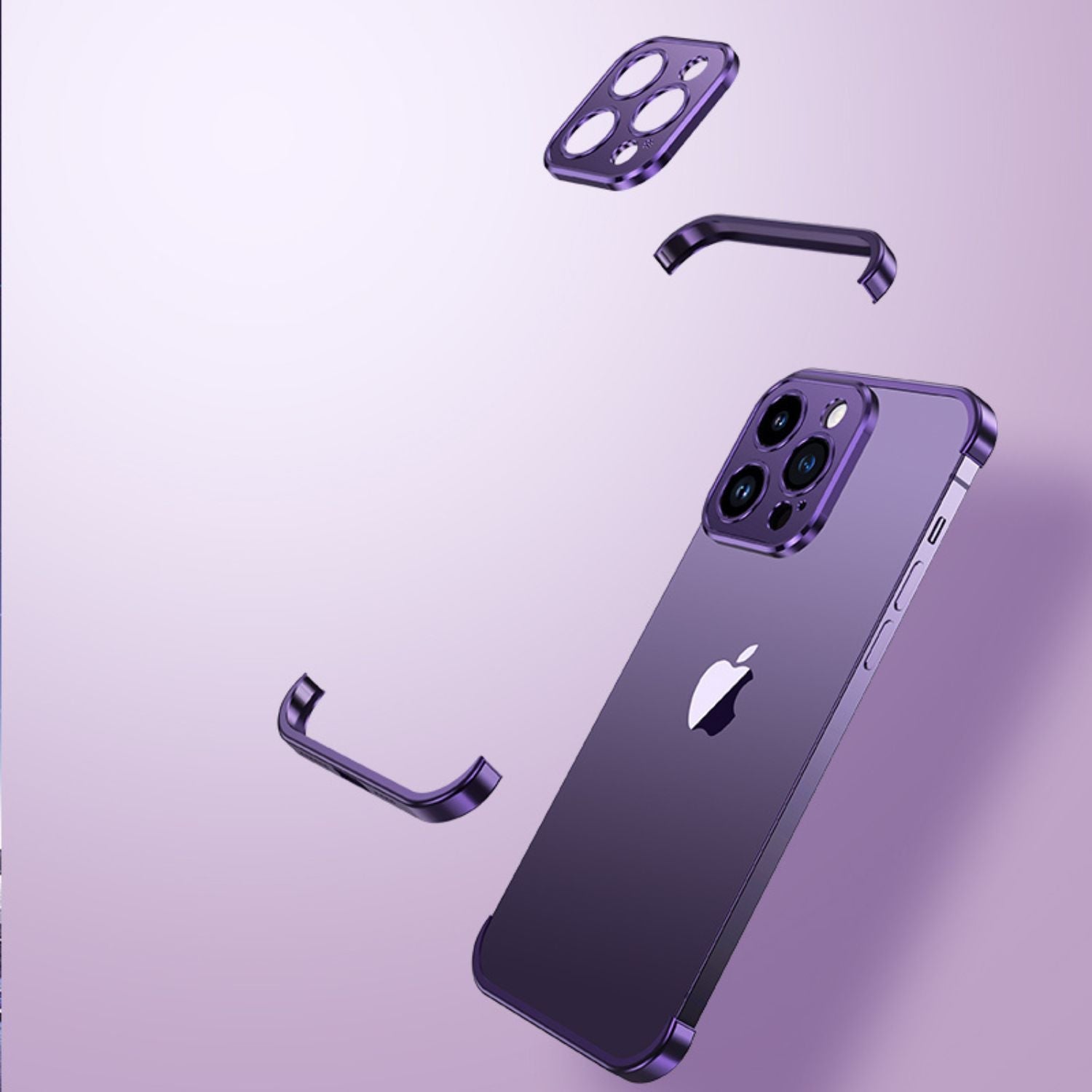 Telefoncover minimalistisk slank beskyttende metalcover