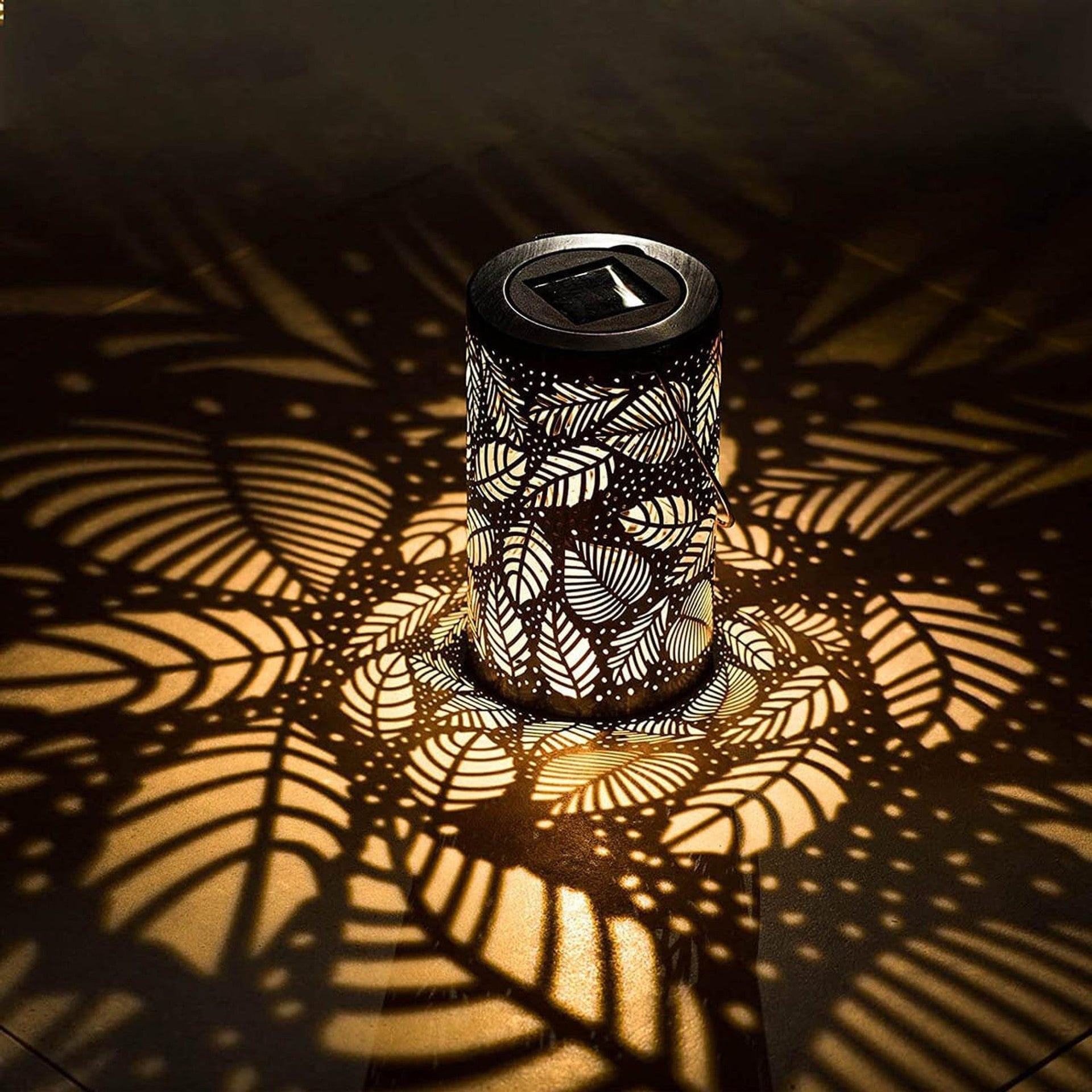 Lanterne Feuille Lumineuse | Élégante Lampe Solaire de Jardin