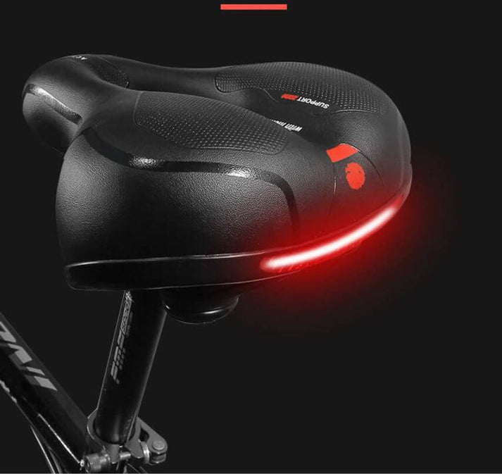 ジェルクッションと衝撃吸収付き自転車シート