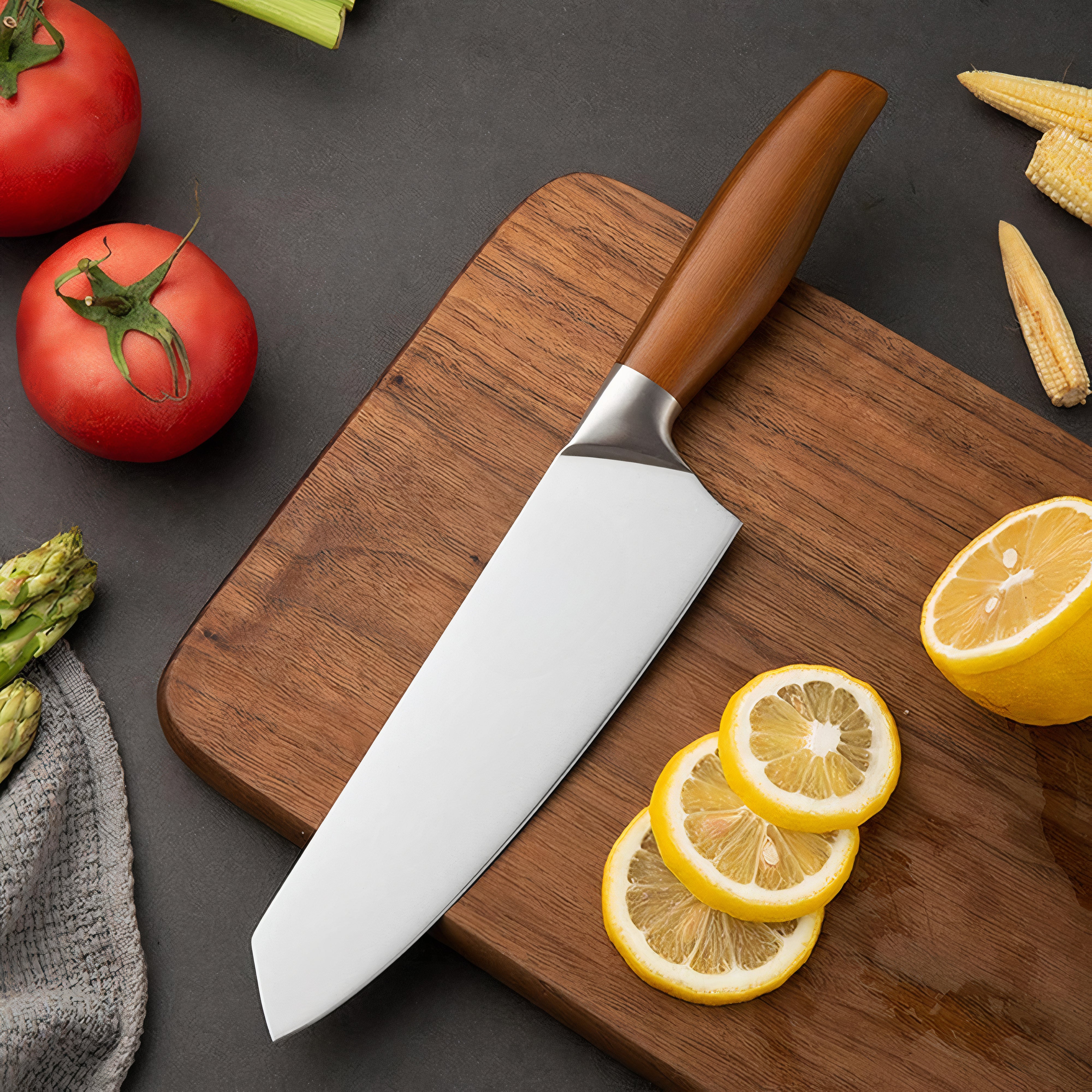 Køkkenkniv Rustfrit Stål Køkkenskerskærende Klinge