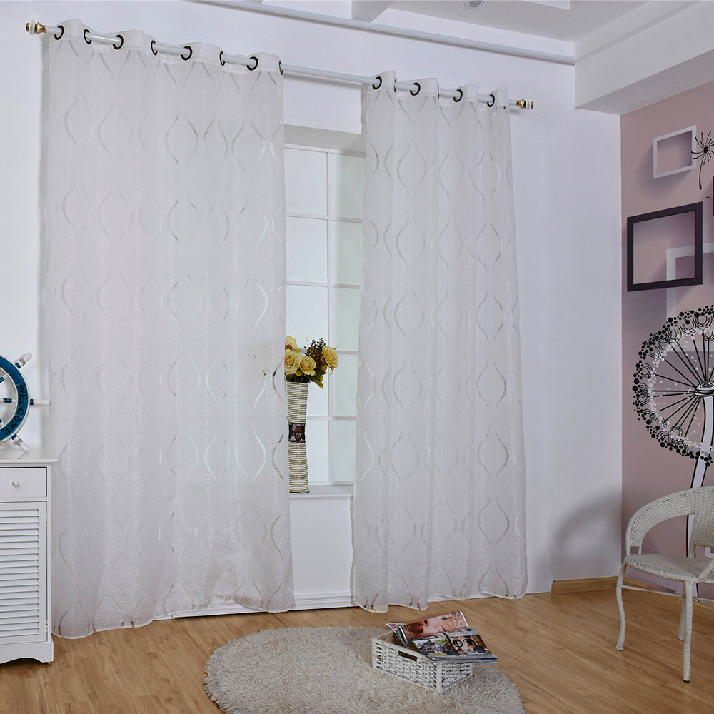 Bubble Breeze Curtains - Modern Voile for Elegant and Transparent Window Decor