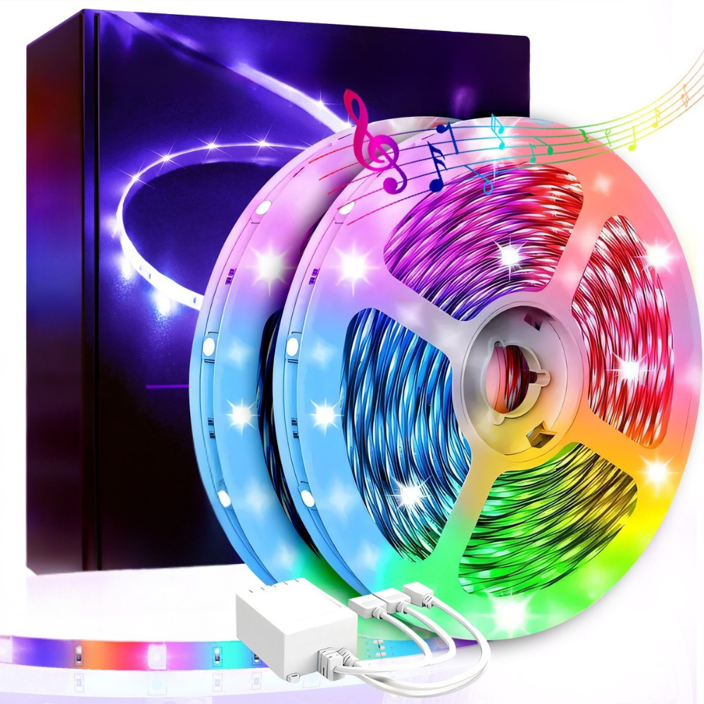 LED-strips lys musik synkronisering farveskiftende