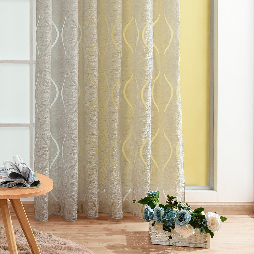 Bubble Breeze Curtains - Modern Voile for Elegant and Transparent Window Decor