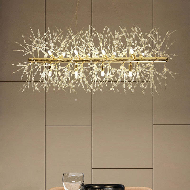 CrystalGlow - LED Pendant and Ceiling Lights with Elegant Branch Design