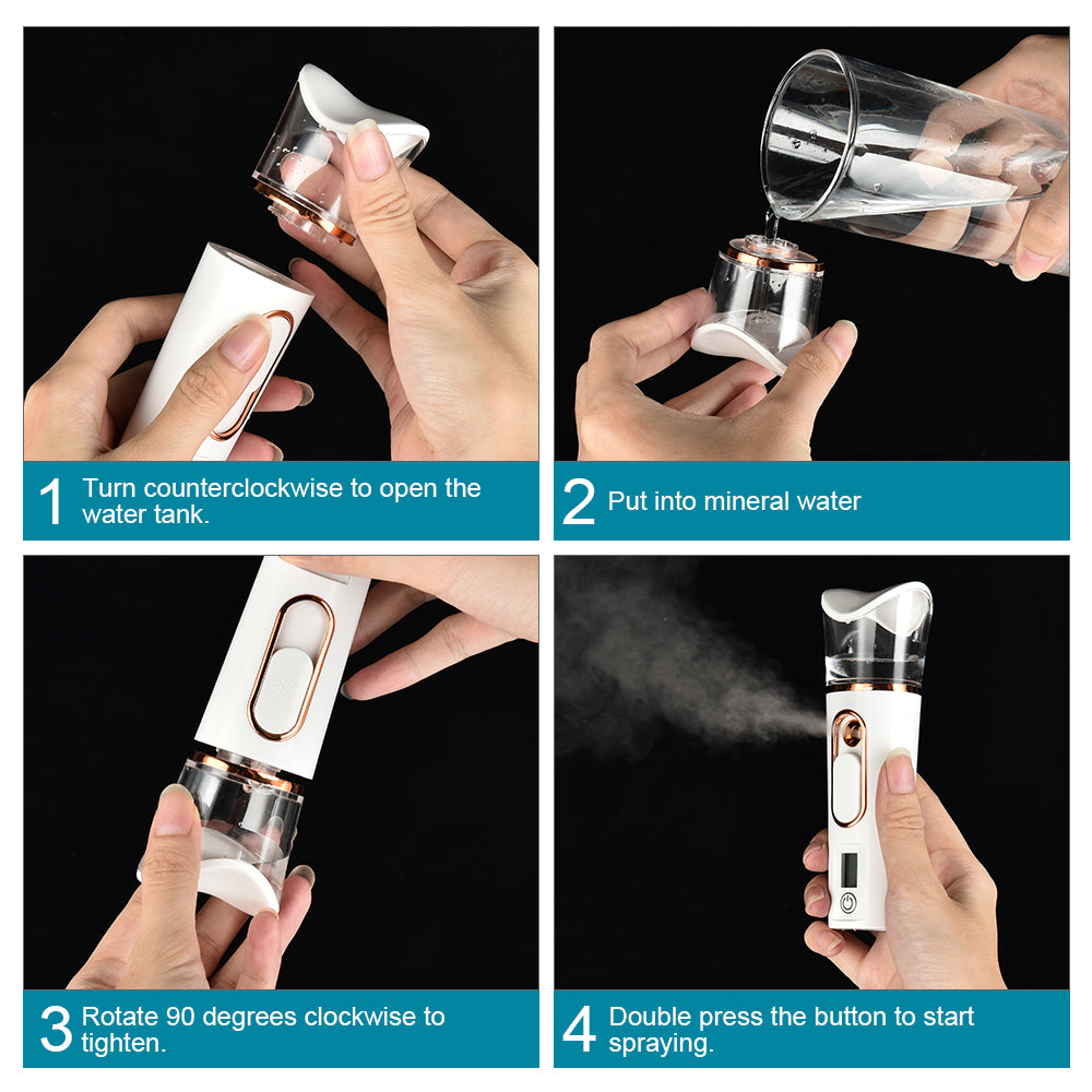 Vaporizador Facial | Dispositivo Portátil de Niebla Hidratante para Cuidado de la Piel
