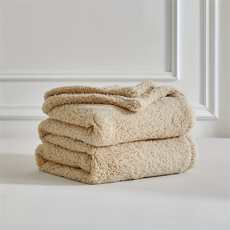 CozyCloud - Ultra-Soft Sherpa Fleece Blanket, Reversible & Machine Washable