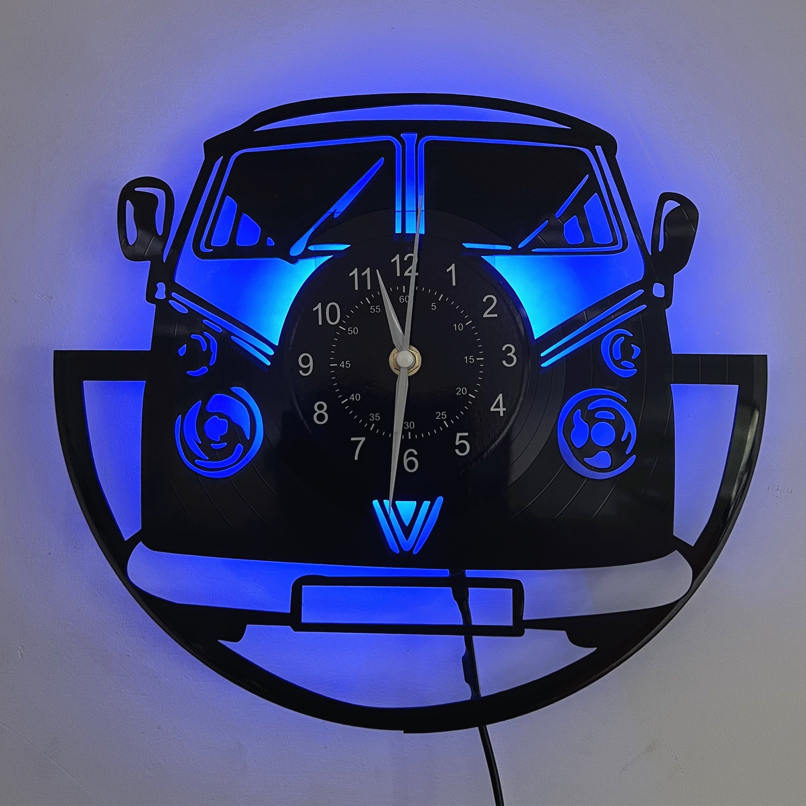 RetroGlow - Vinyl Record Wall Clock with Silent Movement and LED Option