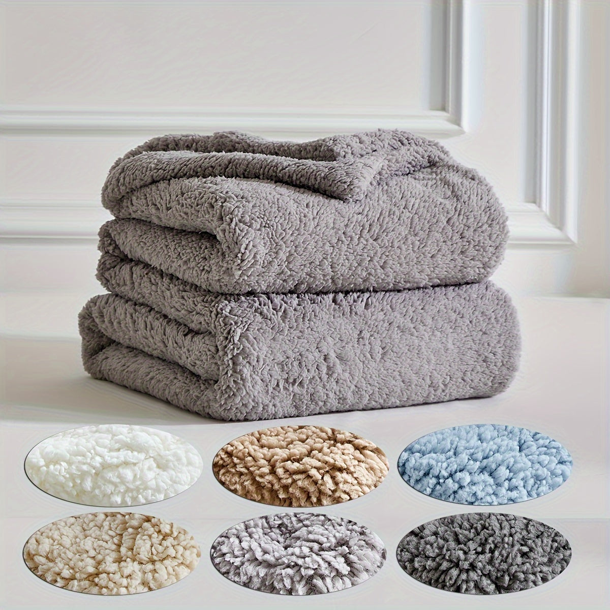 CozyCloud - Ultra-Soft Sherpa Fleece Blanket, Reversible & Machine Washable