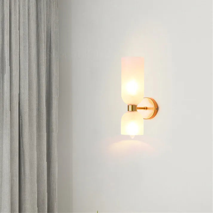 Luminous Duo – Stylish and Elegant Double-Headed Glass Wall Light to Enhance Your Home Decor