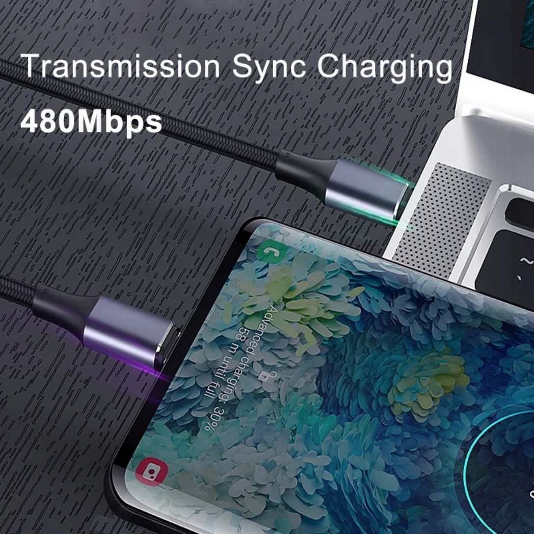 USB C-kabel hurtig opladning flettet ledning