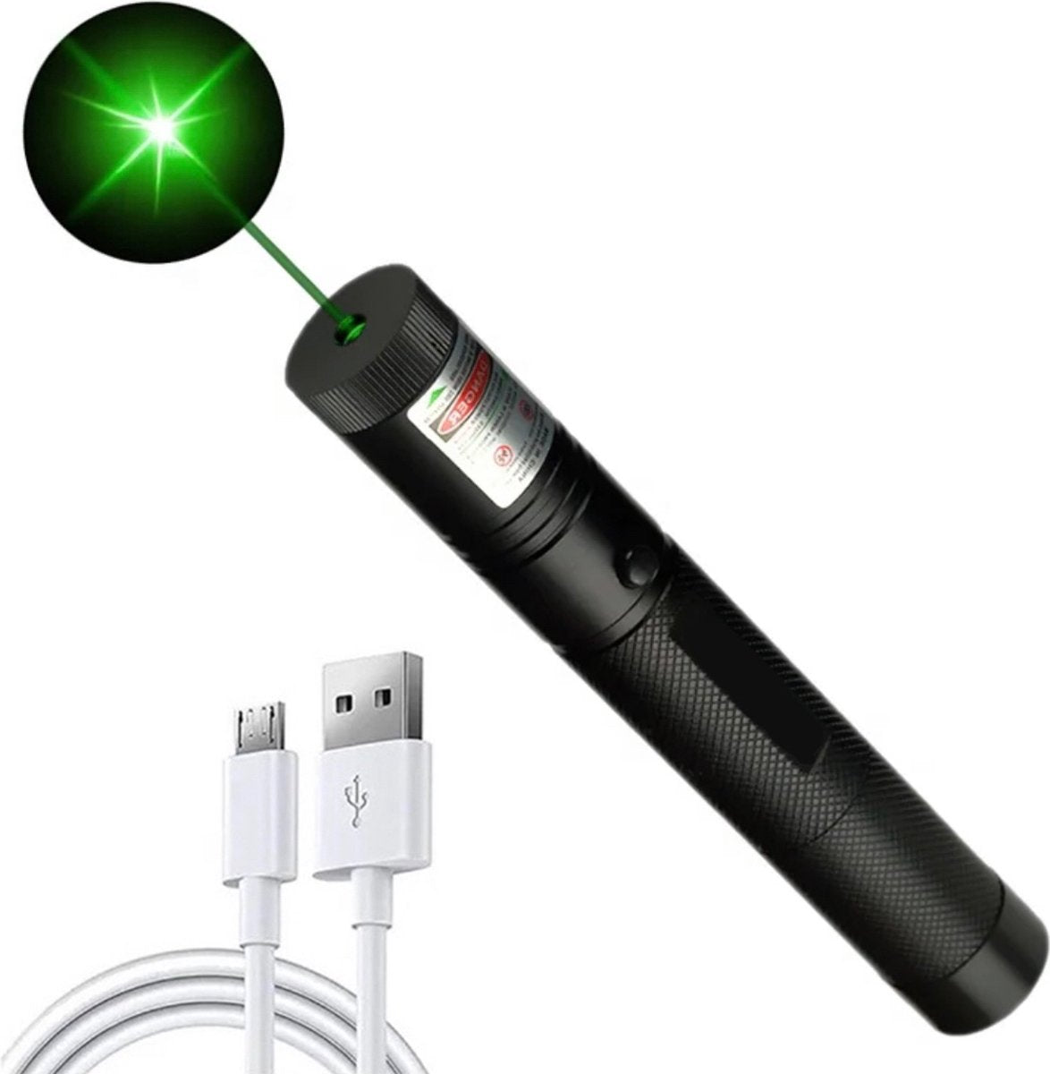 Laserpegepind Genopladelig Grøn USB Metal Pen