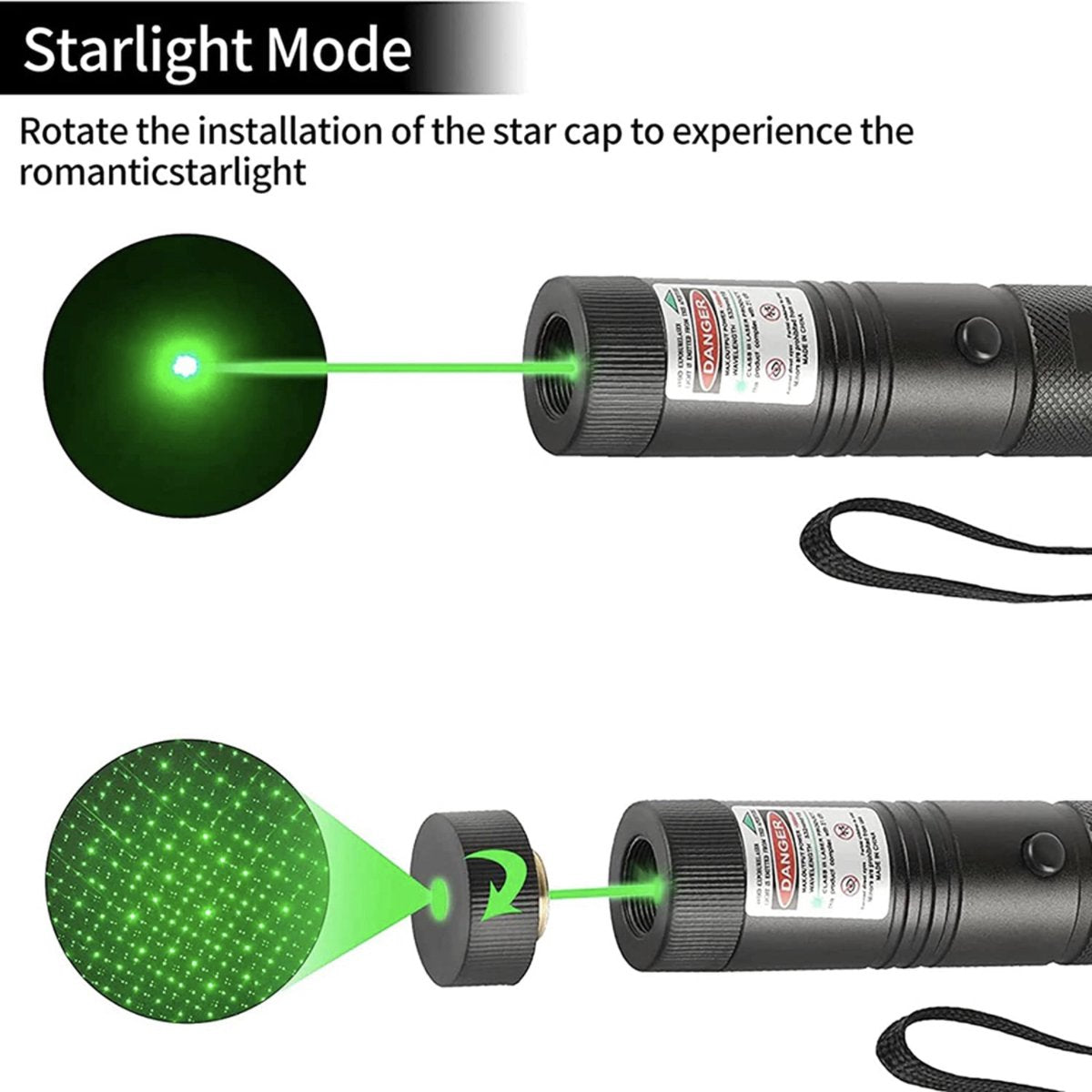 Laserový ukazovátko dobíjecí zelené USB kovové pero