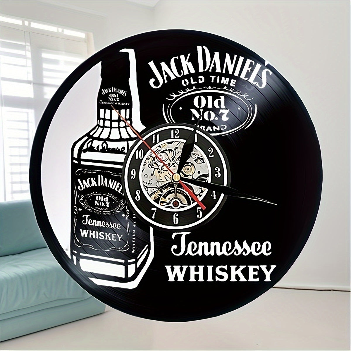 WhiskyGlow - Vintage Vinyl Record Wall Clock