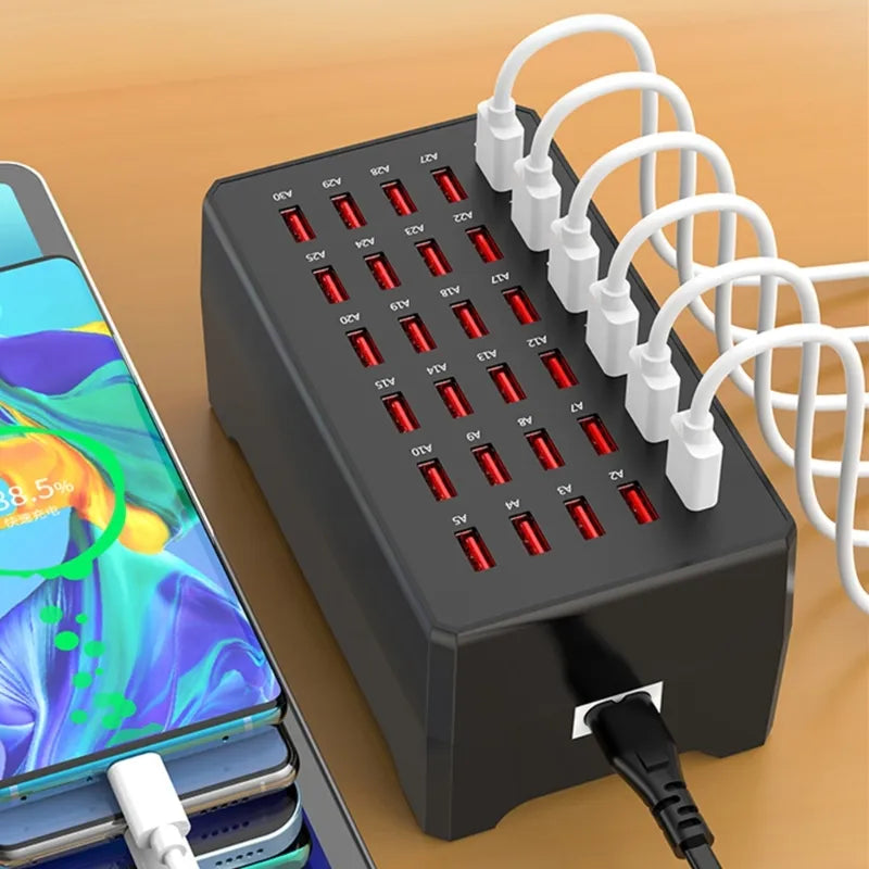 USB nabíjecí rozbočovač víceportová napájecí stanice